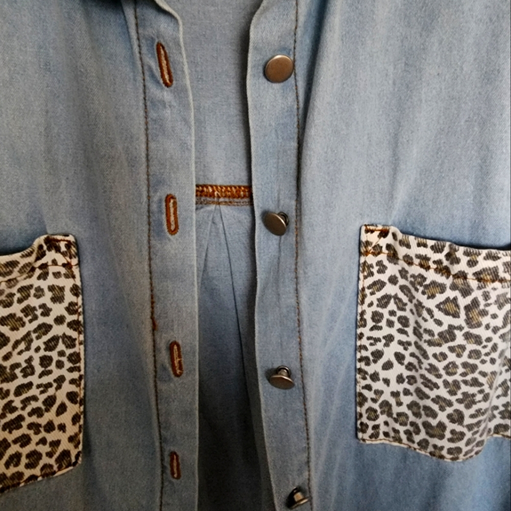 Denim button jacket